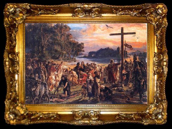 framed  Jan Matejko Christianization of Poland A.D. 965., ta009-2